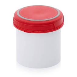 Банка 0,65 л с внутренней крышкой, красная