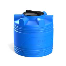 Бочка (емкость) пластиковая вертикальная с крышкой, 200 л, синий [TV200S13]