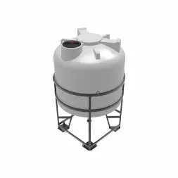 Емкость ЦКТ 5000 л с патрубком 160мм с фланцем под плотность до 1,5 г/см3 белая в обрешетке