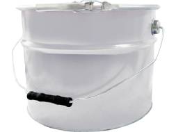 Ведро металлическое, ВМо 10б (Б), 10л, крышка-обруч, белый [5045]