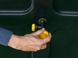 Бак пластиковый для летнего душа, 100 л, черный [Б-100]