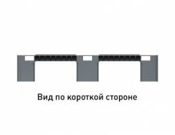 Паллет (поддон) пластиковый усиленный сплошной на 3-х полозьях, 1200x800x150 мм, серый [02.117.F.91.PEF.S.Т10X]