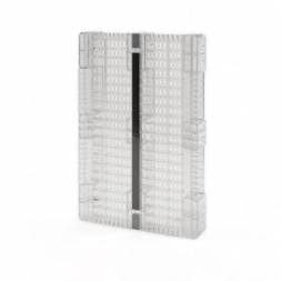 Паллет (поддон) пластиковый усиленный сплошной на 3-х полозьях, 1200x800x150 мм, серый [02.117.F.91.PEF.S.Т10X]