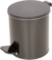 Урна мусорная с педалью, 7 л, черный