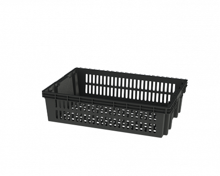 Ящик полимерный перфорированный &quot;Евролоток&quot;, 600х400х150 мм, серый