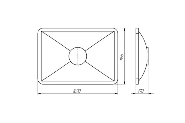 Крышка пластиковая для пищевой ванны K 600 л, зеленый [133.0600.401.000]