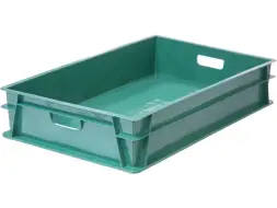 Ящик пластиковый сплошной, 740x465x145 мм, 39 л, зеленый [404-Т-2]